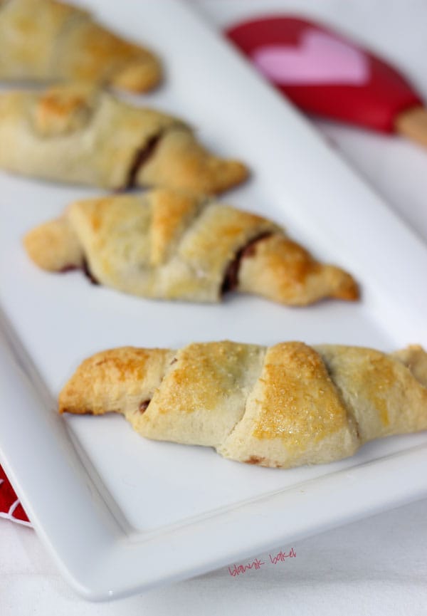 raspberry nutella crescent