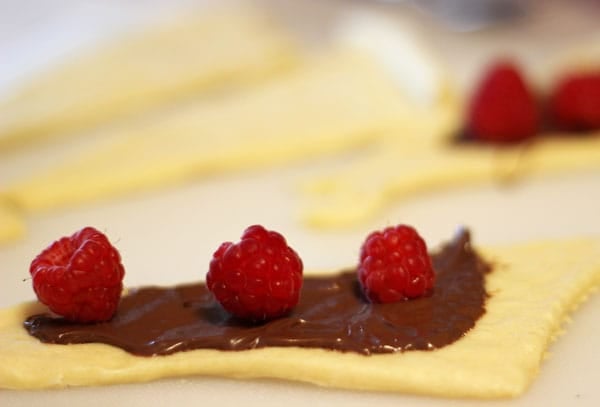 raspberry nutella crescent