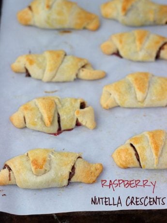 raspberry nutella crescent