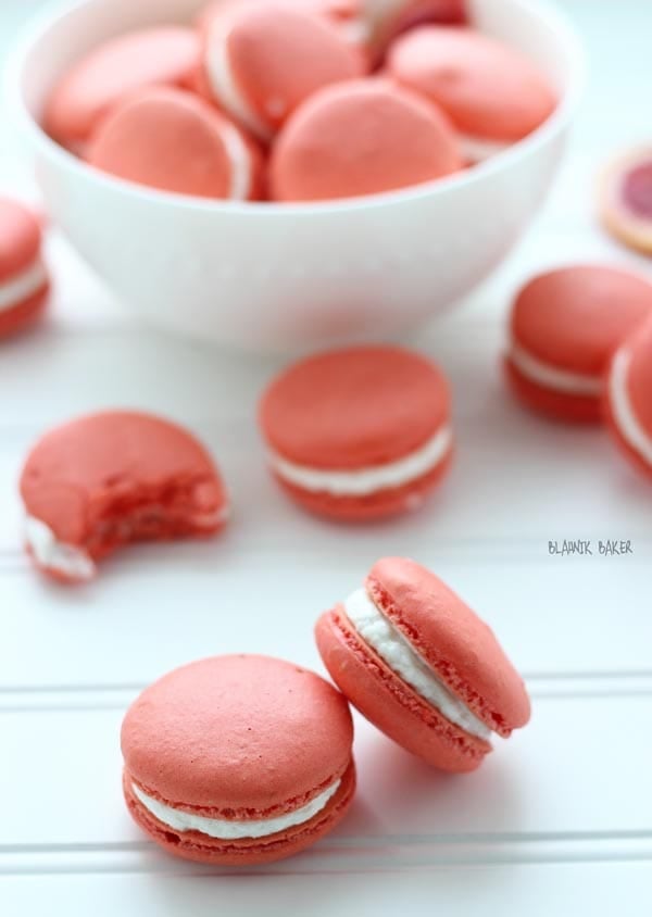 Blood Orange Walnut Macarons