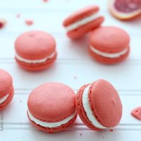 Blood Orange Walnut Macarons