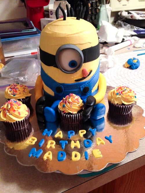 Superb Minion Birthday Cake  Between The Pages Blog