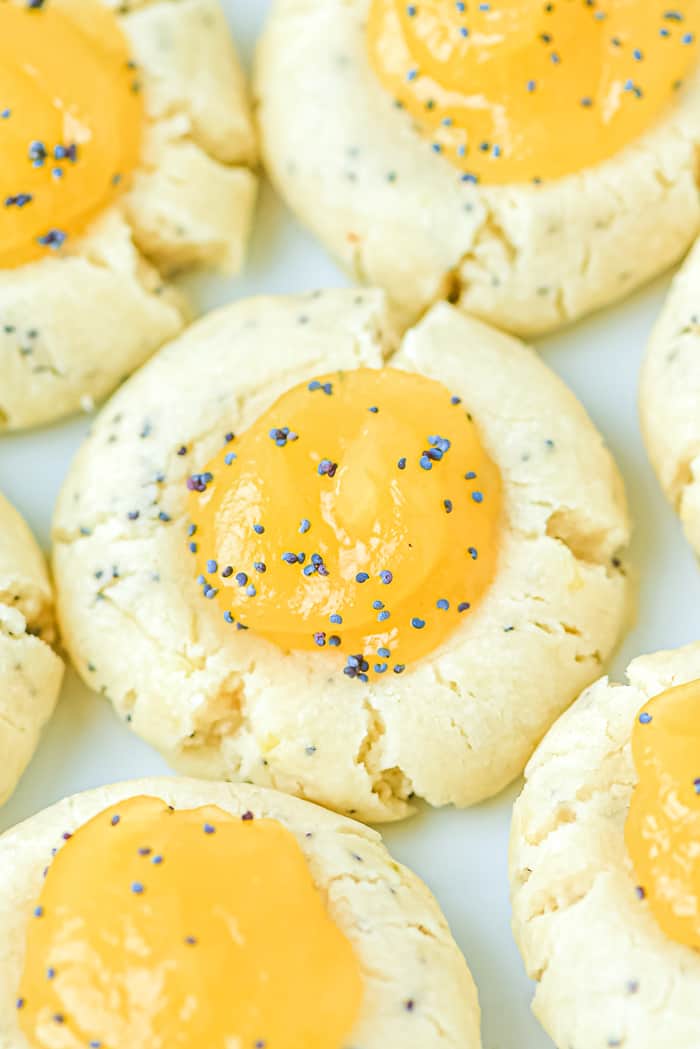 Lemon Poppyseed thumbprint cookies