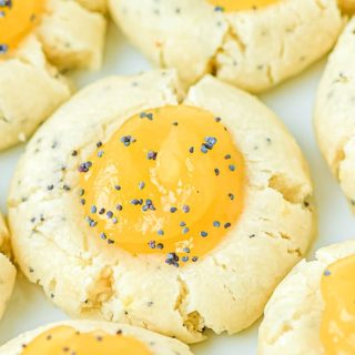 Lemon Poppyseed thumbprint cookies