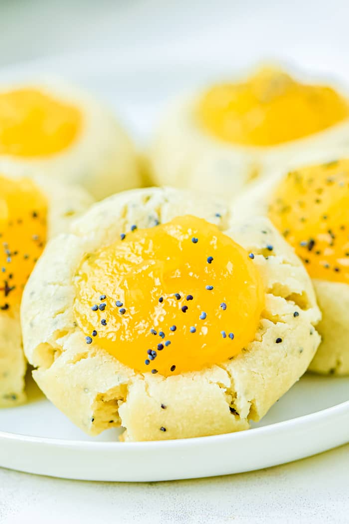 Lemon Poppyseed thumbprint cookies