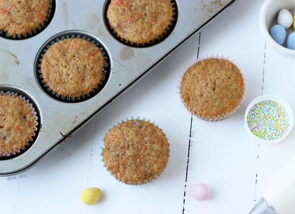 Carrot Cake Cupcakes with Mascarpone Cream Cheese Frosting