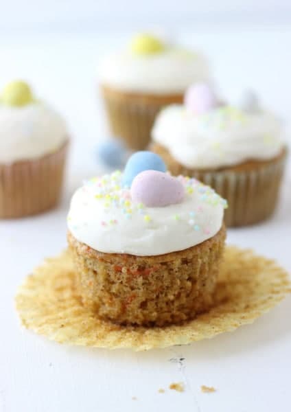 Carrot Cake Cupcakes with Mascarpone Cream Cheese Frosting