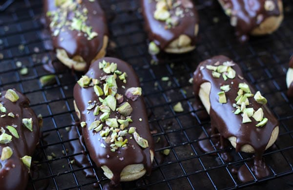 Chocolate Pistachio Éclairs