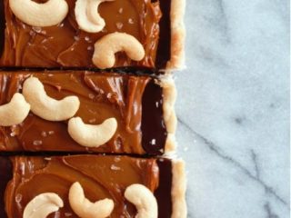 Salted Cashew Bittersweet Chocolate Tart