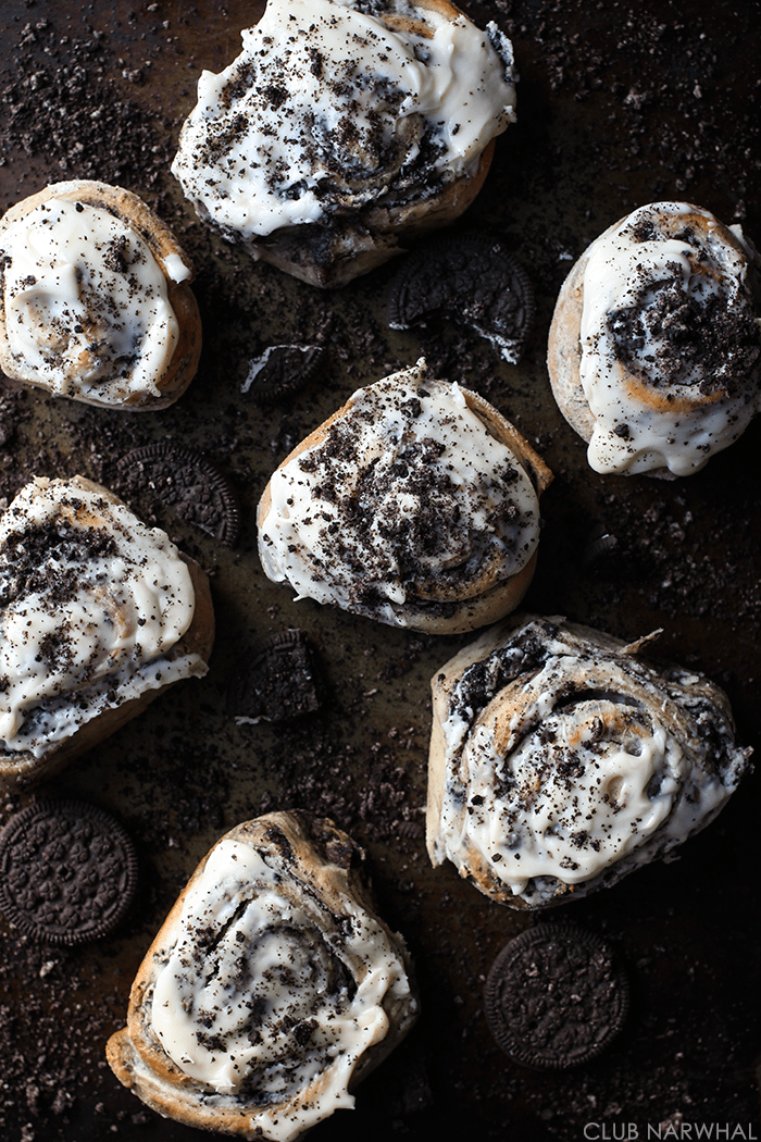 These oreo cinnamon rolls have all the workings of regular cinnamon rolls but are swirled with incredible and decadent Oreo cheesecake filling. Oreo Cinnamon Rolls