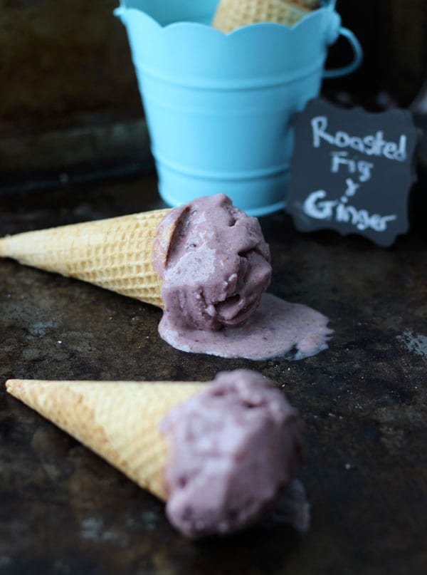 Roasted Fig & Ginger Ice Cream