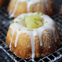 Mini Pineapple Lime Mojito Cakes