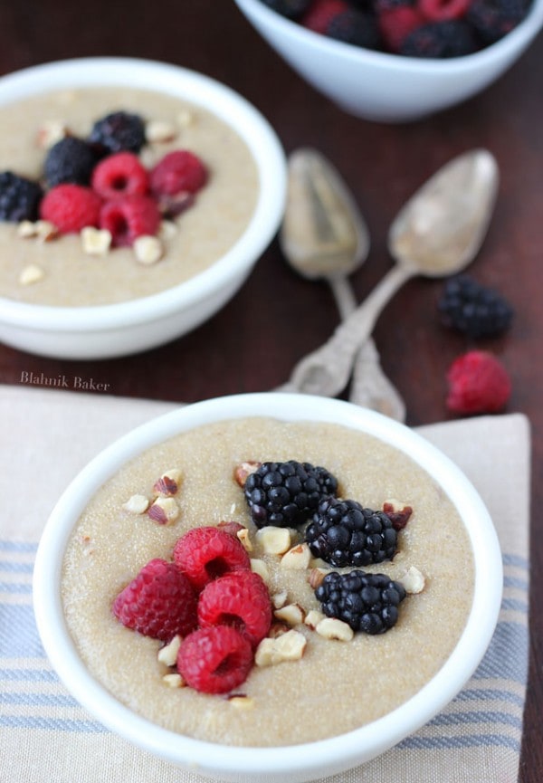 Amaranth Pudding with Hazelnuts and Berries