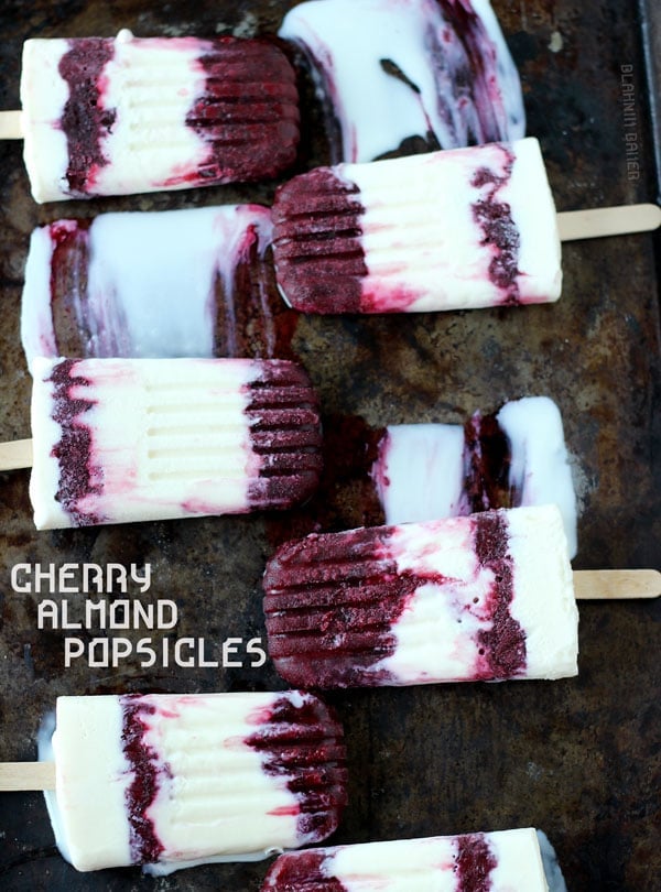 Cherry Almond Popsicles