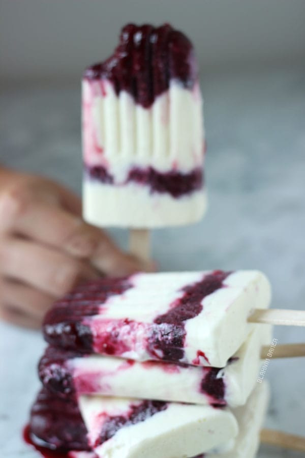 Cherry Almond Popsicles