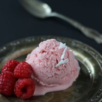 Coconut Raspberry Rhubarb Ice Cream