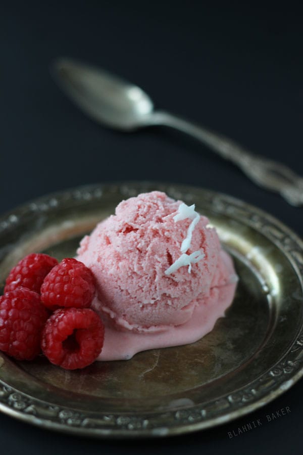 Coconut Raspberry Rhubarb Ice Cream