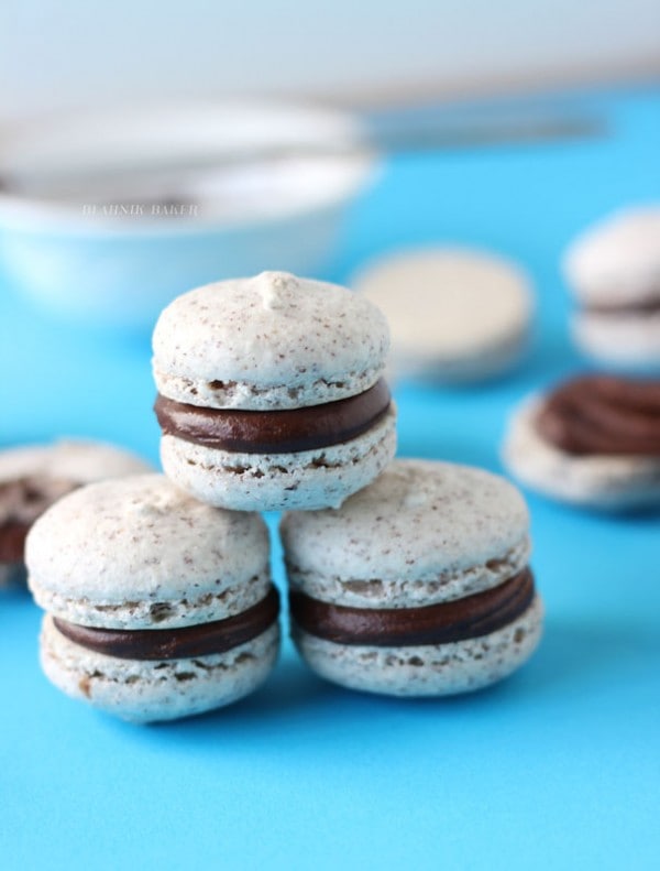 Hazelnut Macarons with Chocolate Chambord Ganache