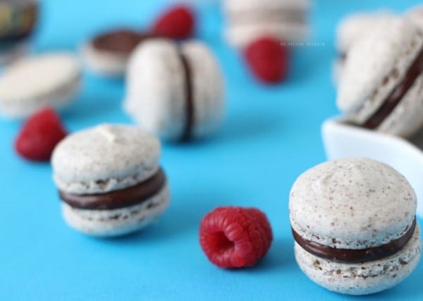 Hazelnut Macarons with Chocolate Chambord Ganache