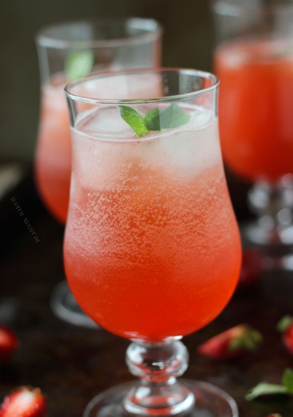 Strawberry Basil Sparkler