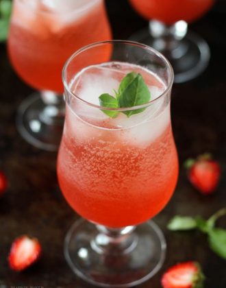 Strawberry Basil Sparkler