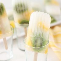 Mango kiwi lemonade popsicles