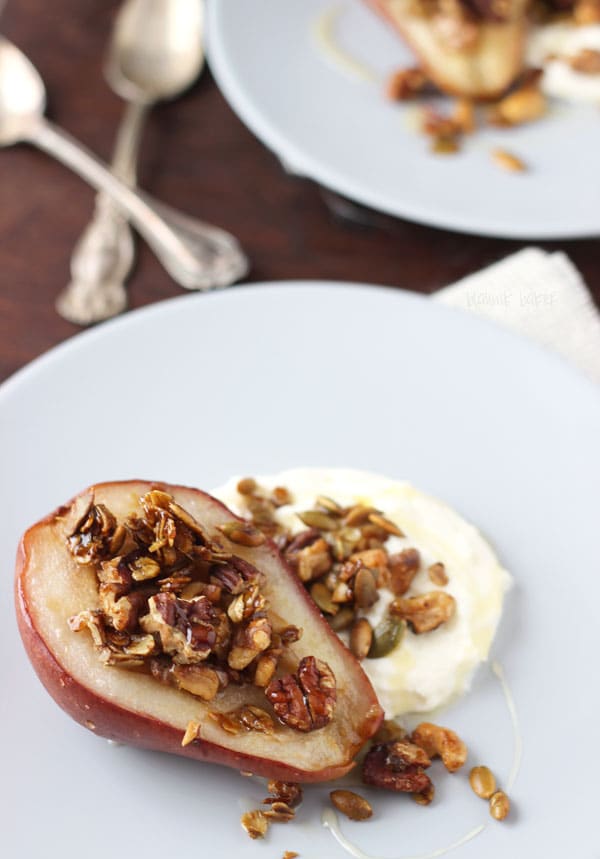 Roasted Pears with Oat Crumble