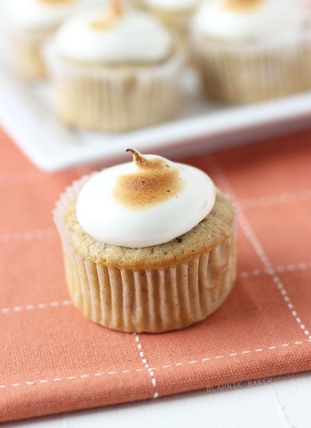 Spiced Apple Cupcakes with Maple Marshmallow Frosting