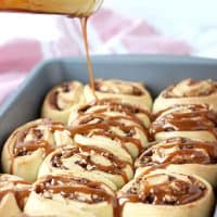 Salted Caramel Apple Cinnamon Rolls