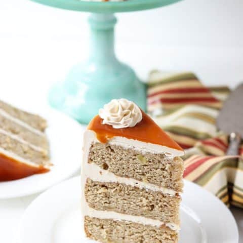 Banana Cake with Salted Caramel Frosting - Creative Culinary