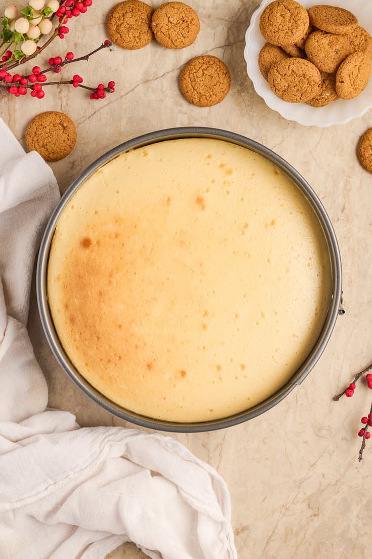 Eggnog Cheesecake with Gingersnap Crust A Classic Twist