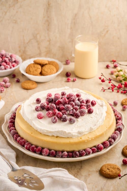 Eggnog Cheesecake with Gingersnap Crust A Classic Twist