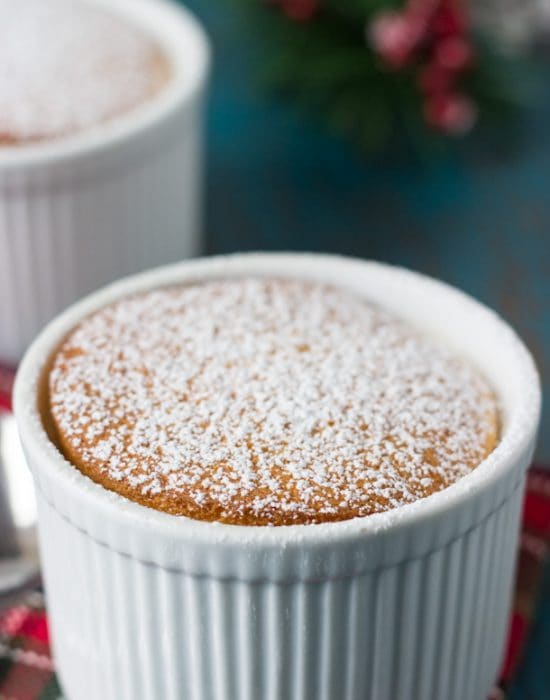 Eggnog Pudding Cake- pillowy and gooey eggnog cake for the holidays!