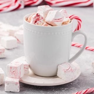 Candy Cane Marshmallow Hot Cocoa Cups