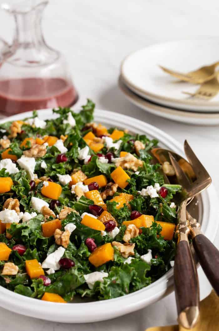 Kale Salad with Butternut Squash