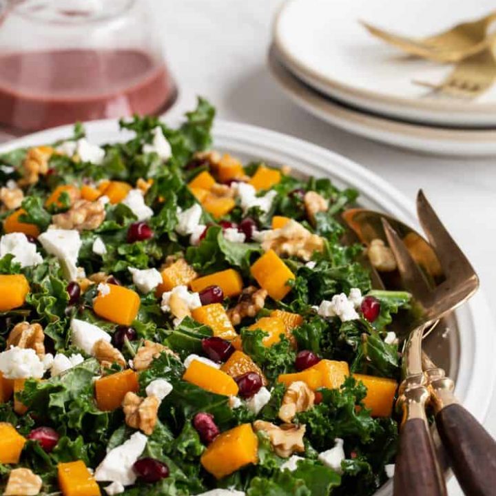 Kale Salad with Butternut Squash