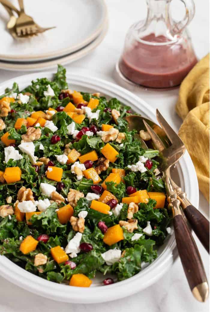 Kale Salad with Butternut Squash