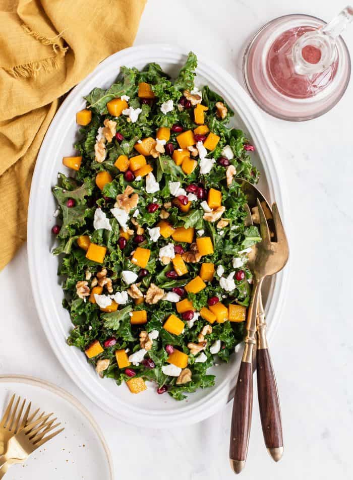 Kale Salad with Butternut Squash