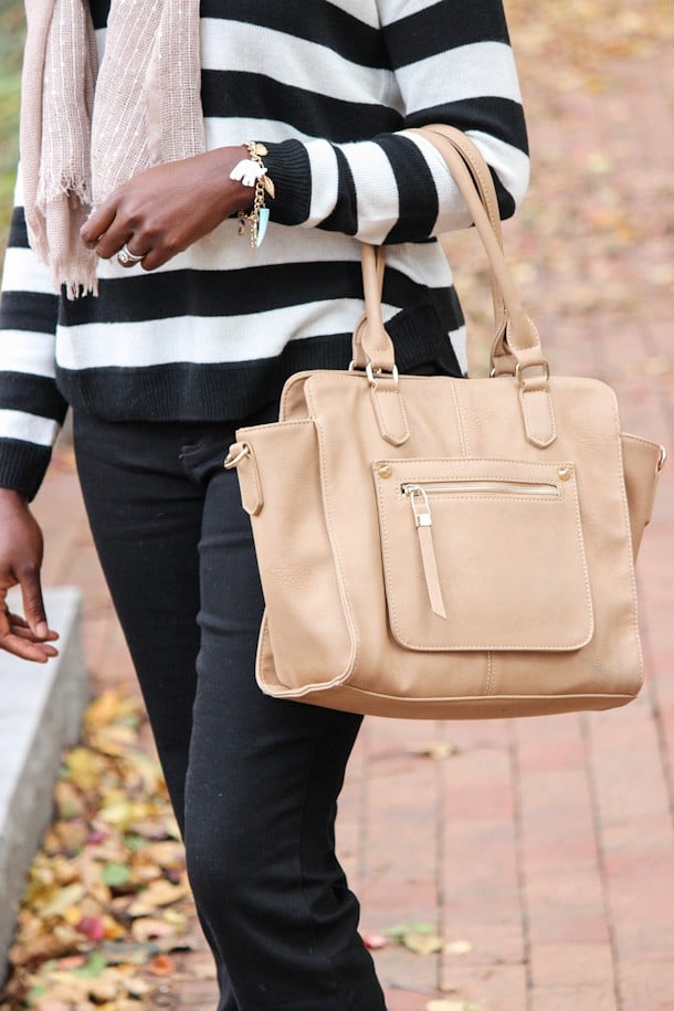 Fall outfit with Striped Sweater 