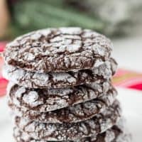 Double Chocolate Crinkle Cookies