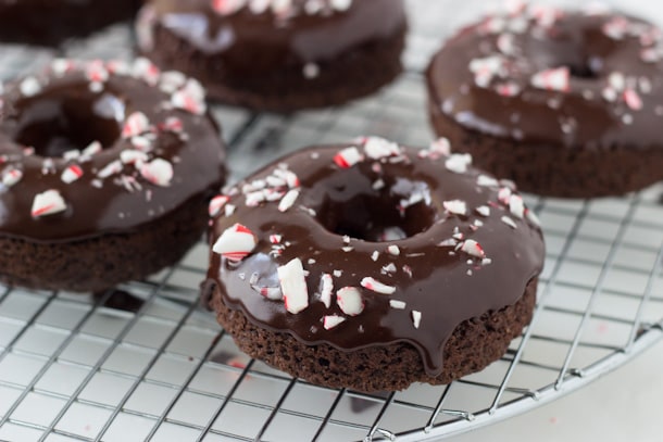 Peppermint Mocha Chocolate Donuts