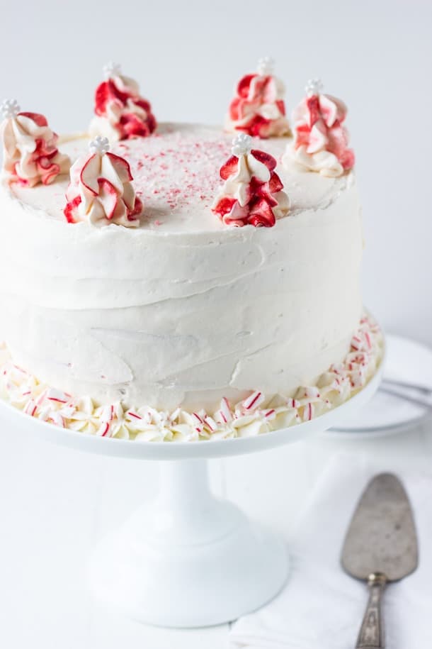 Peppermint White Chocolate Cake