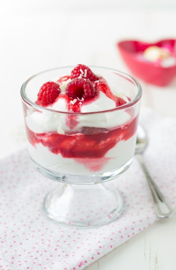 White Chocolate Raspberry Parfaits