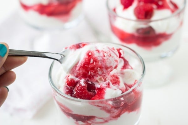 White Chocolate Raspberry Parfaits