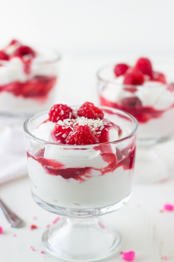 White Chocolate Raspberry Parfaits