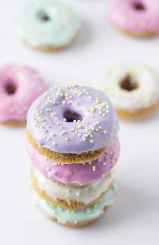 Baked Carrot Cake Donuts - gluten free option for these spiced and moist carrot cake donuts with cream cheese frosting available