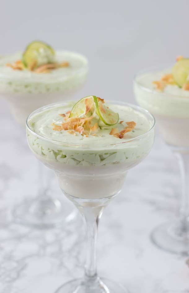 coconut key lime panna cotta