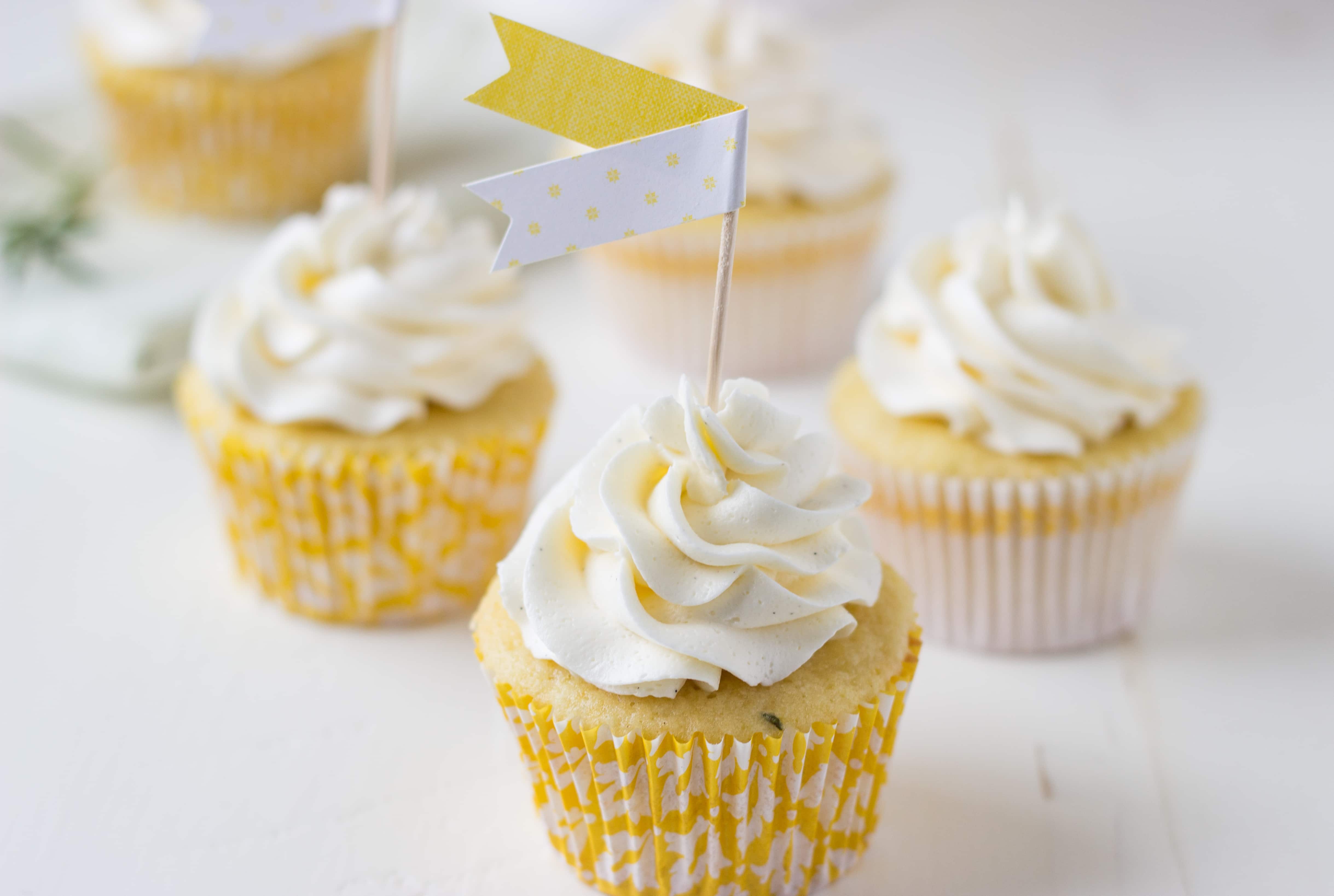 meyer lemon rosemary cupcakes