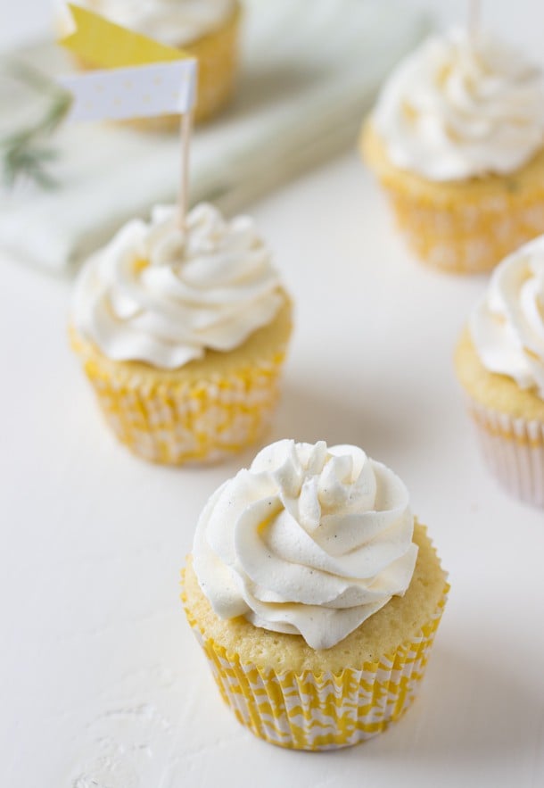 Meyer Lemon Rosemary Cupcakes