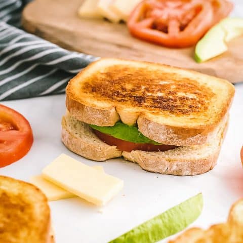 Avocado Tomato Grilled Cheese Sandwich